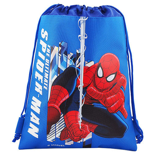 Spiderman Ultimate Character Authentic Licensed Blue Drawstring Bag