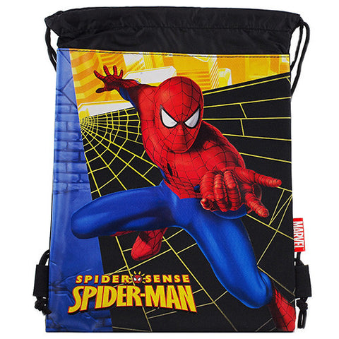 Spiderman Sense Character Authentic Licensed Black Drawstring Bag