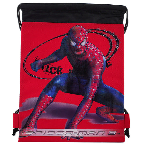 Spiderman Character Authentic Licensed Red Drawstring Bag