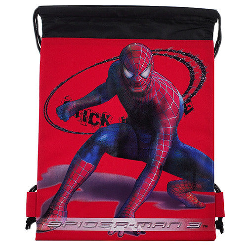Spiderman Character Authentic Licensed Red Drawstring Bag