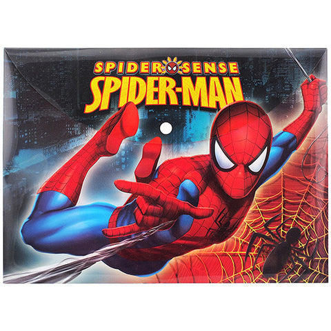 Spiderman Character Authentic Licensed Red Plastic Folders ( 2 Folders )