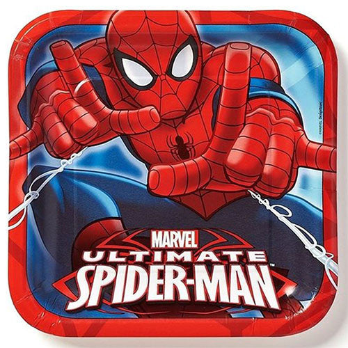 Spiderman Character Authentic Licensed 8 Luncheon Plates 9"