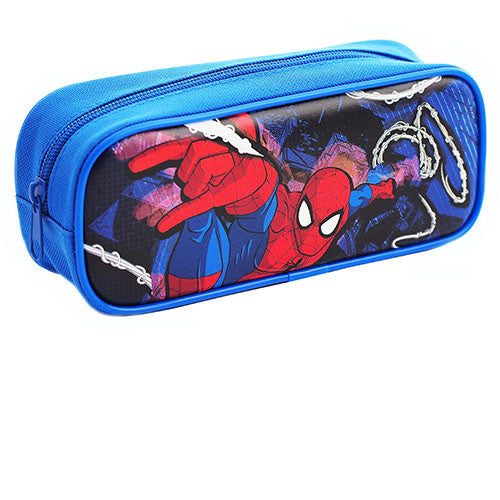 Spiderman Character Single Zipper Blue Pencil Case