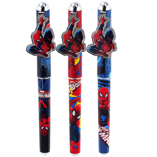 12 Spiderman Ultimate Authentic Licensed Roller Pens Assorted Colors ( 1 Dozen )