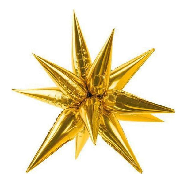 Gold star burst balloon