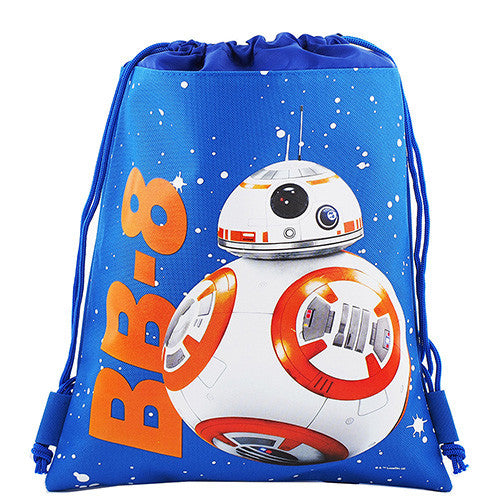 Star Wars BB-8 Character Licensed Blue Drawstring Bag
