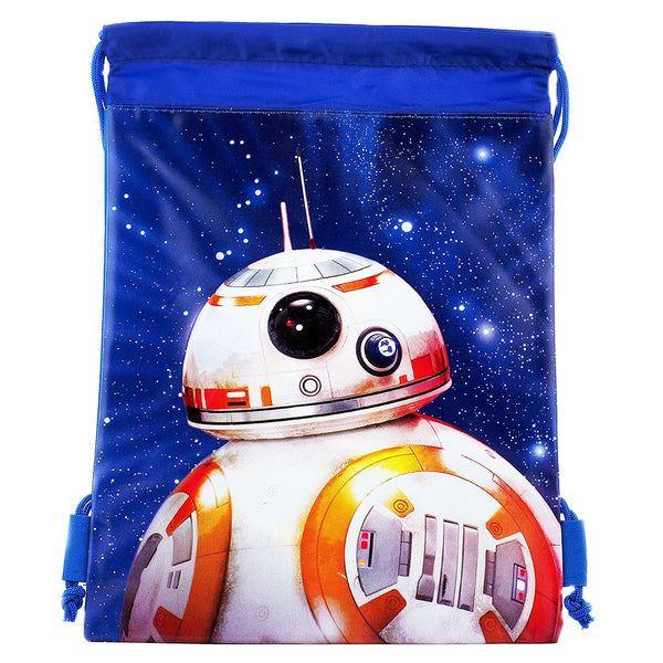 Star Wars Robot BB Character Licensed Blue Drawstring Bag