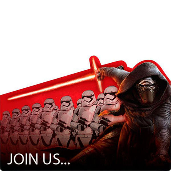 Star Wars " The Force Awakens " 8 Invitation Cards
