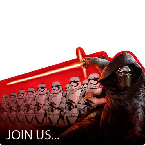 Star Wars " The Force Awakens " 8 Invitation Cards