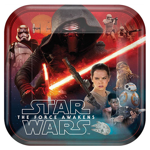 Star Wars " The Force Awakens " 8 Luncheon Plates 9"