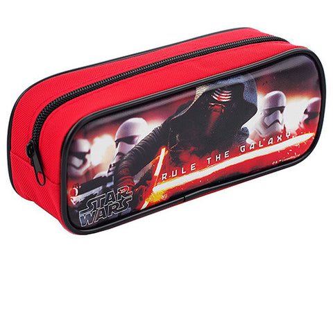 Star Wars Character Single Zipper Red Pencil Case