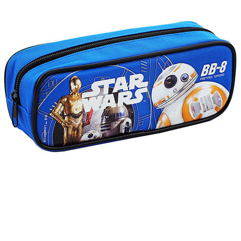 Star Wars Robot BB-8 Character Single Zipper Blue Pencil Case