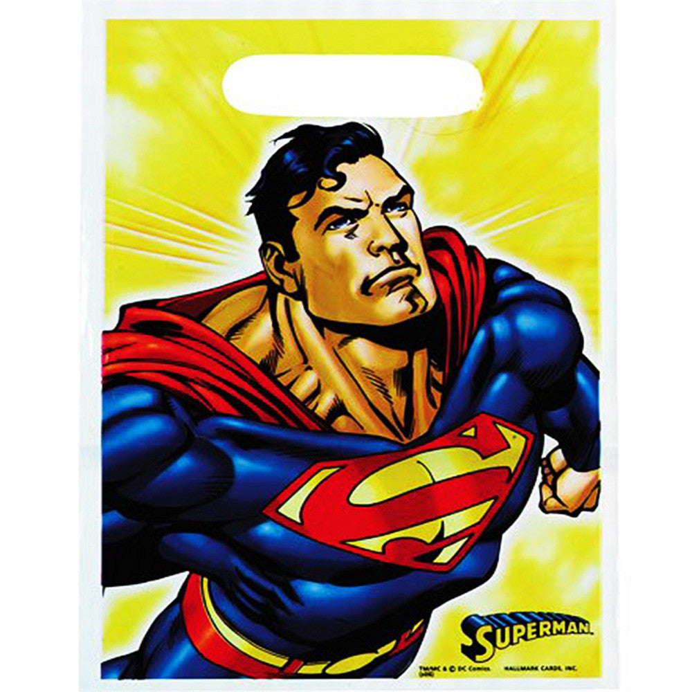 Superman treat bags or Loot Bags 8 ct