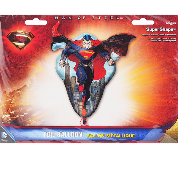 Superman Man of Steel Character Super Shape Foil / Mylar Balloon 31"