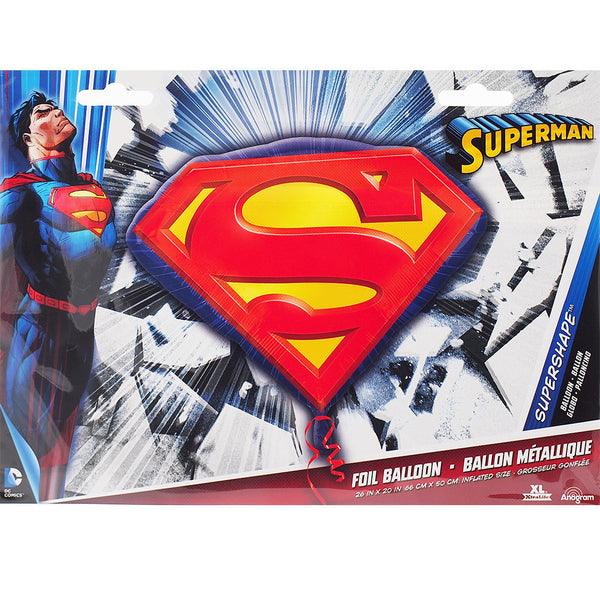 Superman Man of Steel Symbol Super Shape Foil / Mylar Balloon 26"