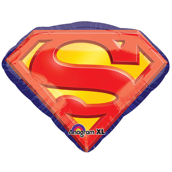 Superman Man of Steel Symbol Super Shape Foil / Mylar Balloon 26"