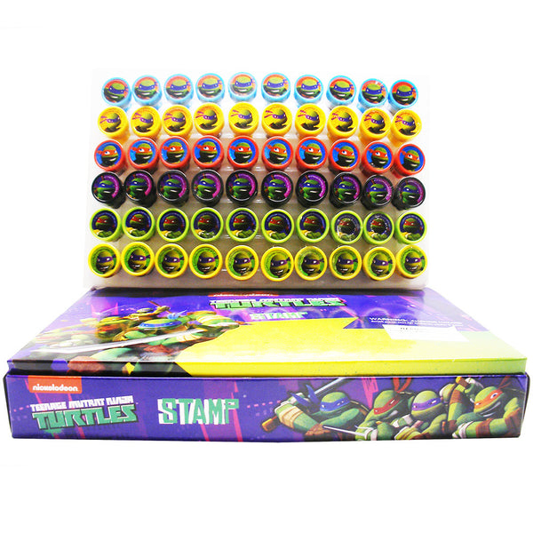 60 Ninja Turtles Authentic Licensed Self Inking Stampers in a Box