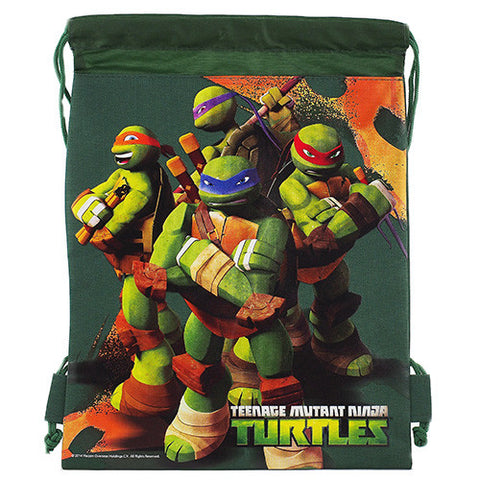 Ninja Turtles TMNT Character Authentic Licensed Green Drawstring Bag