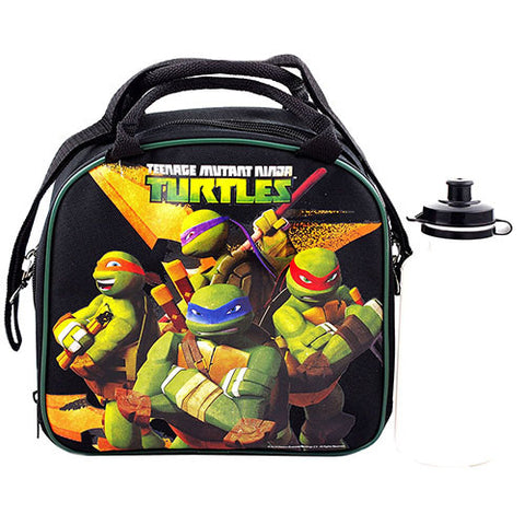 Ninja Turtles Authentic Licensed Black Lunch bag with Water Bottle