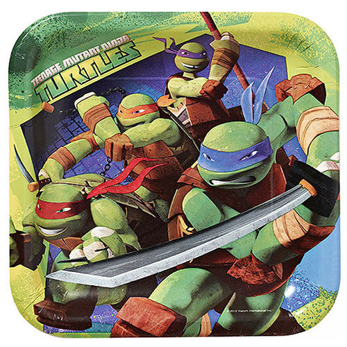 Ninja Turtles Characters 8 Luncheon Plates 9"
