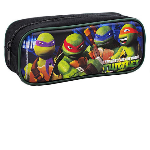 Teenage Mutant Ninja Turtles Character Single Zipper Black Pencil Case