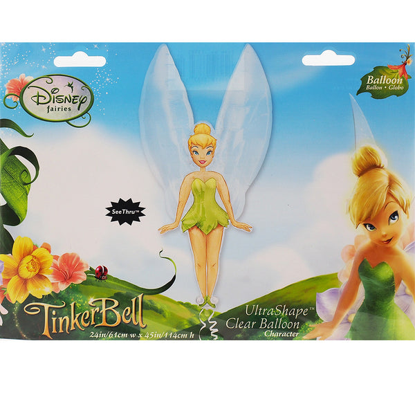Tinkerbell Fairy Tale Super Shape Clear Foil / Mylar Balloon 45"