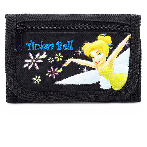 Tinkerbell Fairy Tale Authentic Licensed Black Trifold Wallet