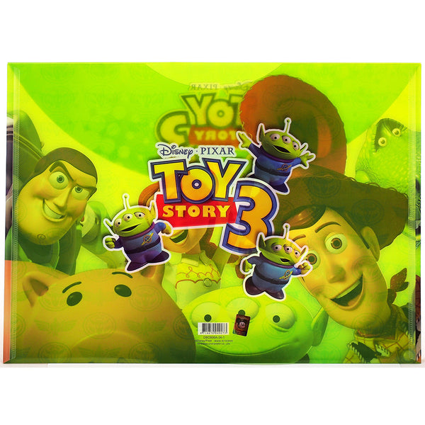 Toys Story Character Authentic Licensed Green Plastic Folders ( 2 Folders )