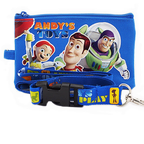 Toys Story Blue Lanyard with Detachable Coin Purse