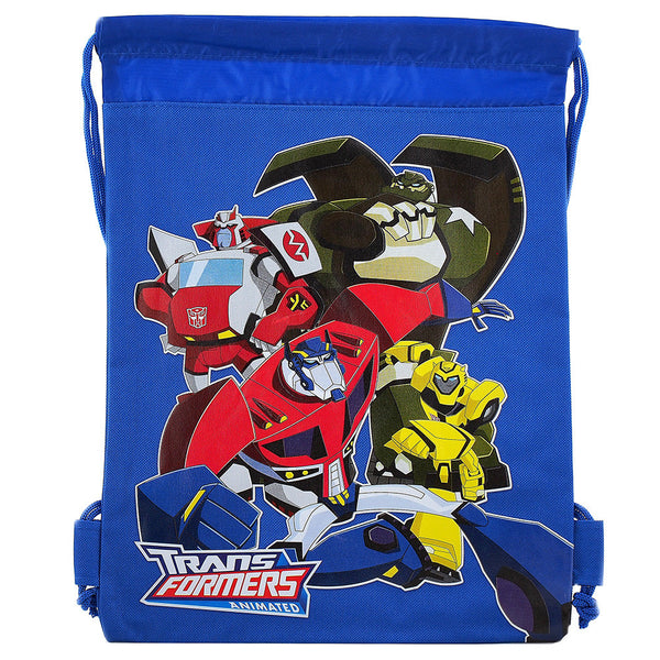 Transformers Character Authentic Licensed Blue Drawstring Bag