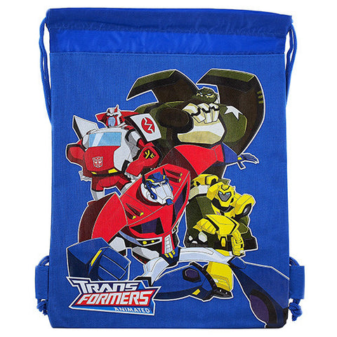 Transformers Character Authentic Licensed Blue Drawstring Bag