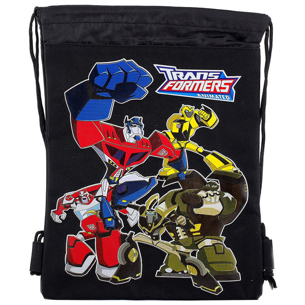 Transformers Character Authentic Licensed Black Drawstring Bag