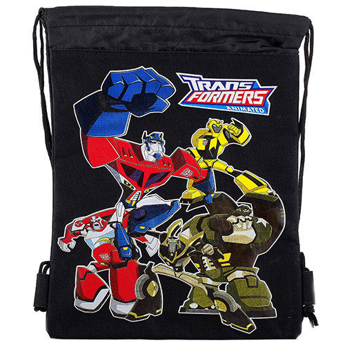 Transformers Character Authentic Licensed Black Drawstring Bag