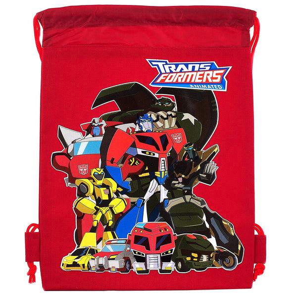Transformers Character Authentic Licensed Red Drawstring Bag
