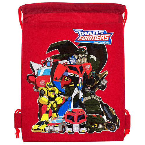Transformers Character Authentic Licensed Red Drawstring Bag