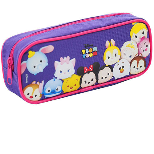 Tsum Tsum Character Single Zipper Purple Pencil Case