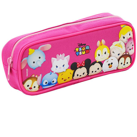 Tsum Tsum Character Single Zipper Pink Pencil Case
