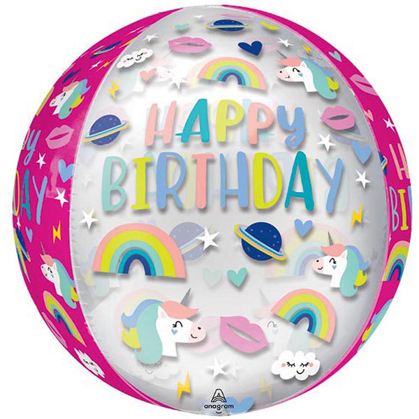 Unicorn Orbz Balloon 16"