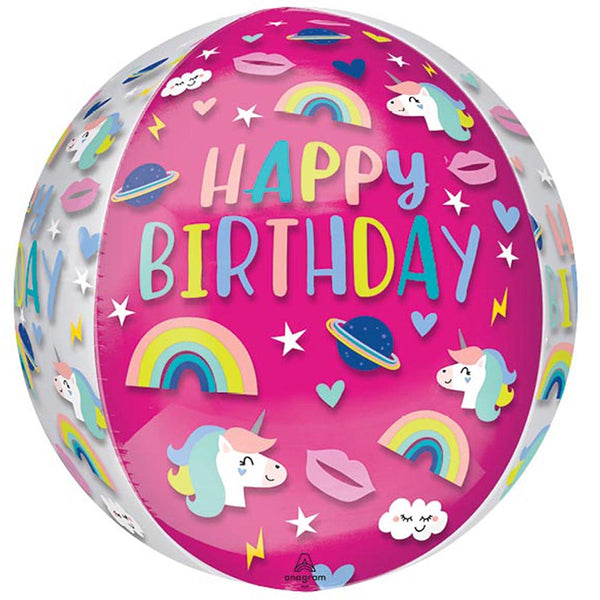Unicorn Orbz Balloon 16"