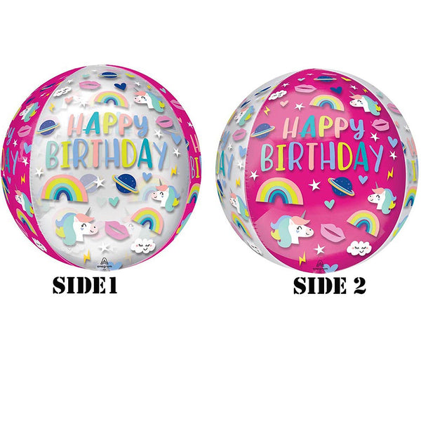 Unicorn Orbz Balloon 16"