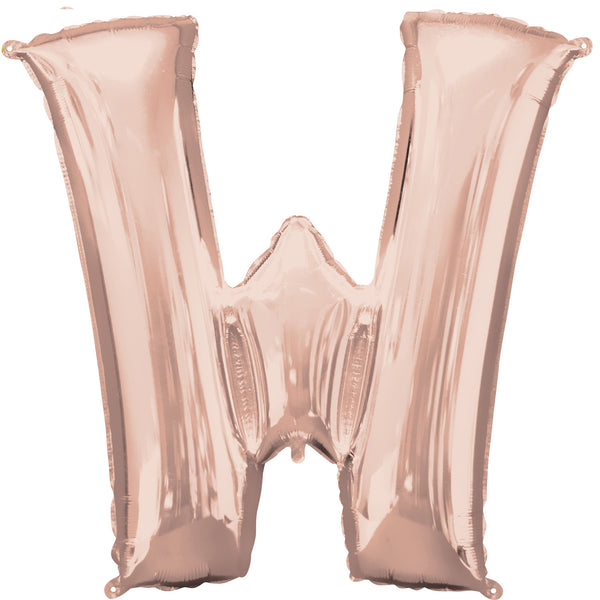 Rose Gold letter W Balloon