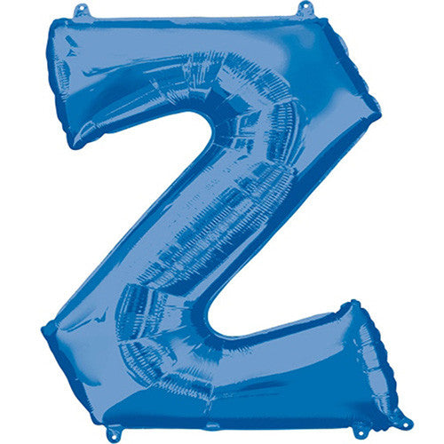 Giant Blue Letter Z Foil Balloon 33"