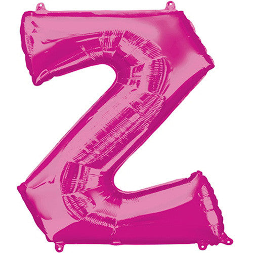 Giant Pink Letter Z Foil Balloon 33"