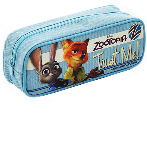 Zootopia Character Single Zipper Blue Pencil Case